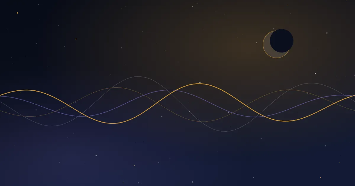 Amber soundwaves beneath a moon — how to build a bedtime routine that sticks