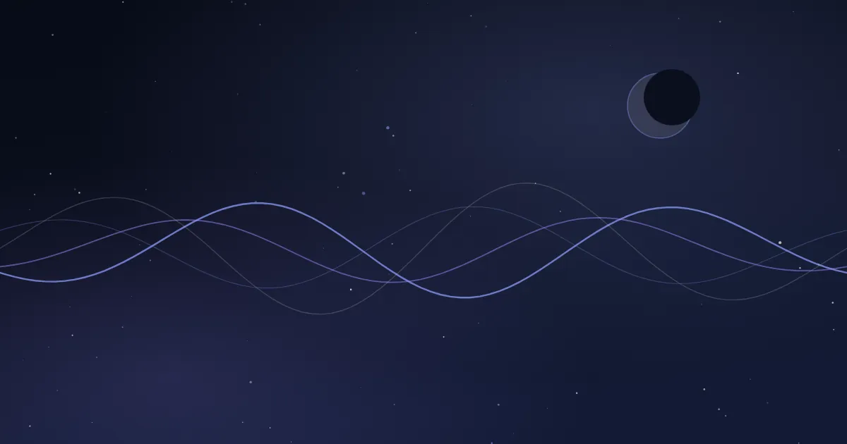 Restless blue soundwaves over a starry sky — why can't I sleep and what helps